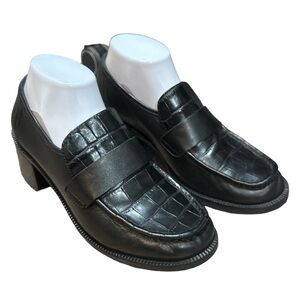 EUC - Anthropologie Ryan Heeled Loafers - size 38